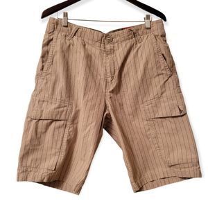 Volcom Y2K Scout Mens Striped Cargo Shorts SZ 34